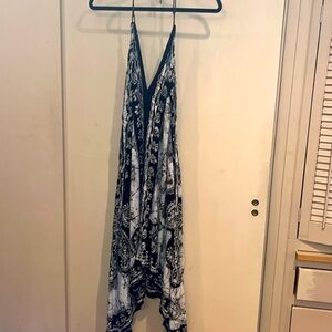 Mamta free size / medium deep V backed Halter dress